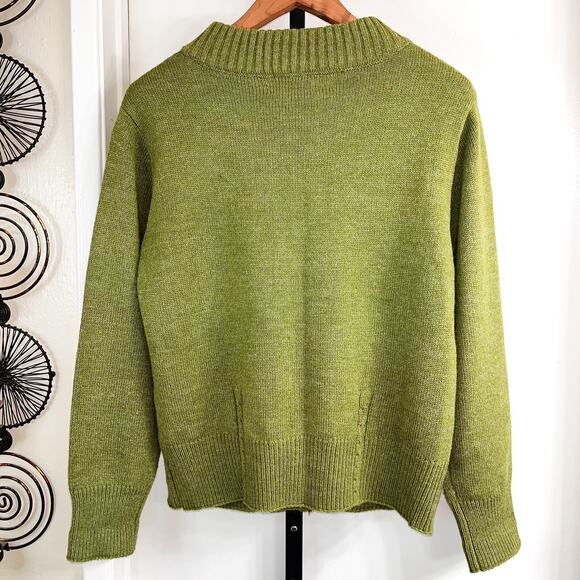 Kancy Kole Womens Cable Knit Cardigan Sweater - Green, Size XL - Picture 4 of 9